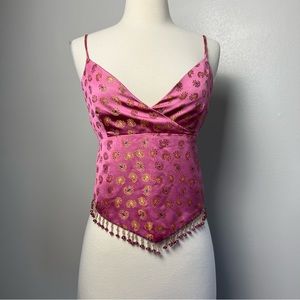 Vintage Backless Beaded Top